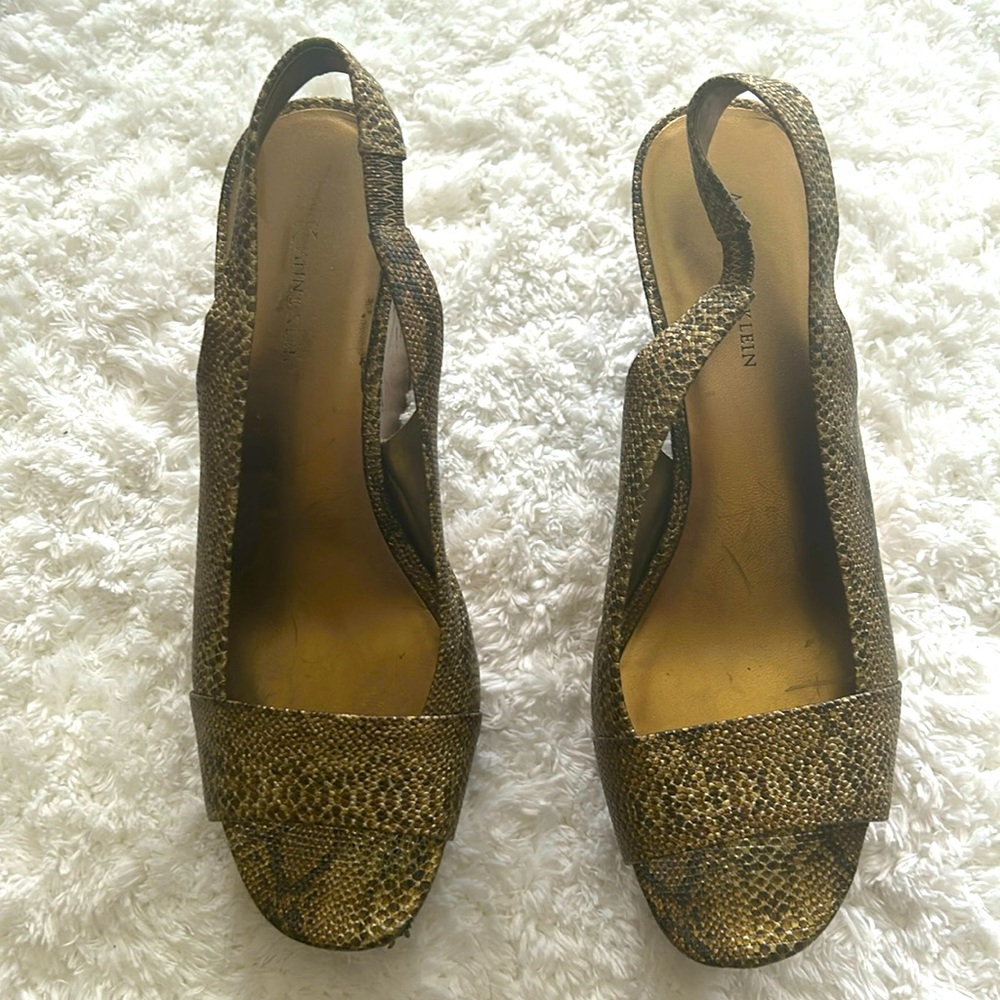 ANNE KLEIN FORTUNA PLATFORM WEDGE SHOES 7.5 M